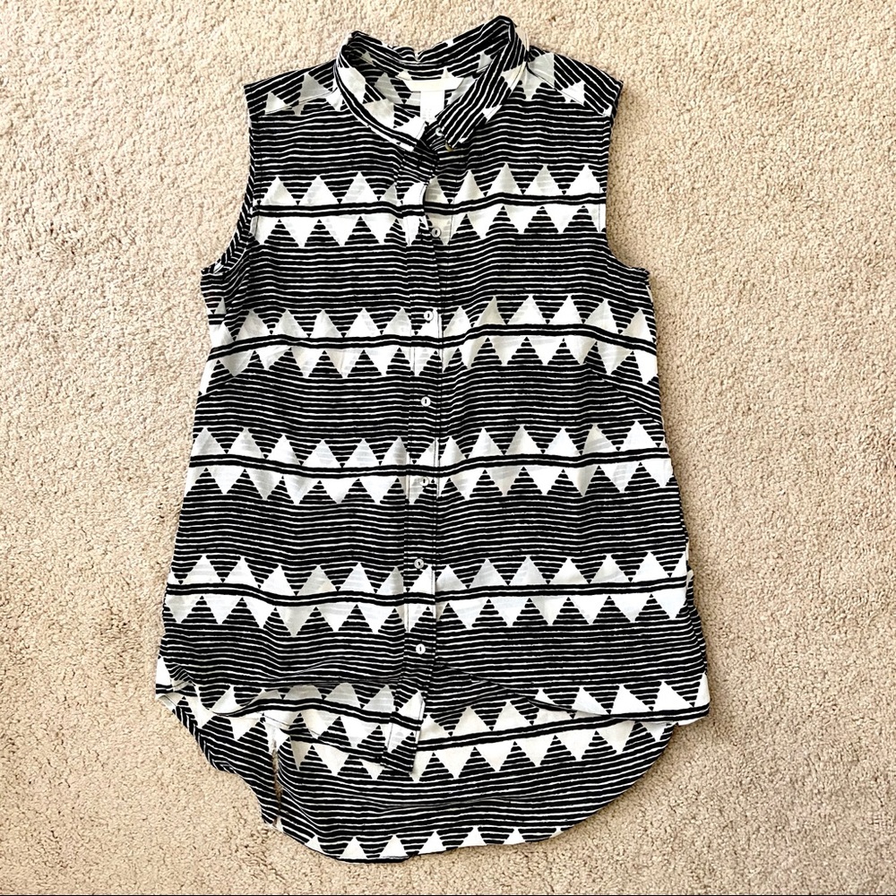 H&M Button Down Tank Top Size 6